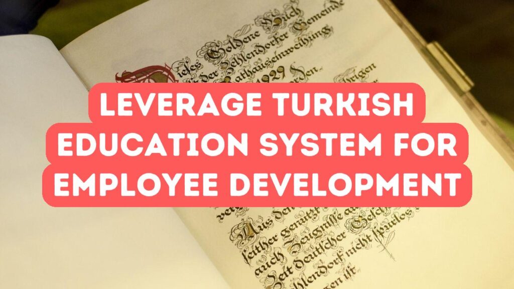Wie man das türkische Bildungssystem für die Mitarbeiterentwicklung nutzt